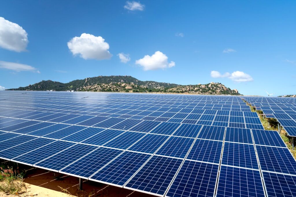 solar panel in the sunlight
