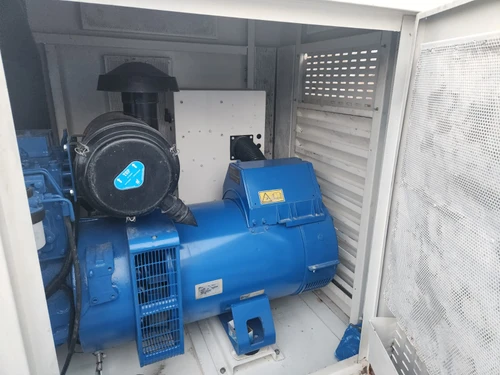 Another image of a blue industrial grade generator